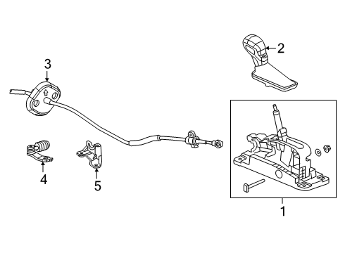 2020 Chevy Blazer Cable Assembly, A/Trns Range Sel Lvr Diagram for 84862513