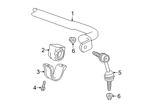 2020 Chevy Silverado 1500 Stabilizer Bar & Components - Front Diagram 1 - Thumbnail