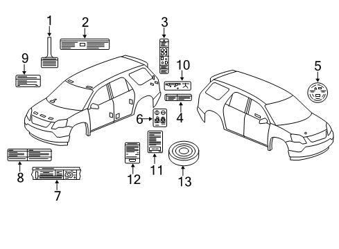 2011 Buick Enclave Information Labels Diagram