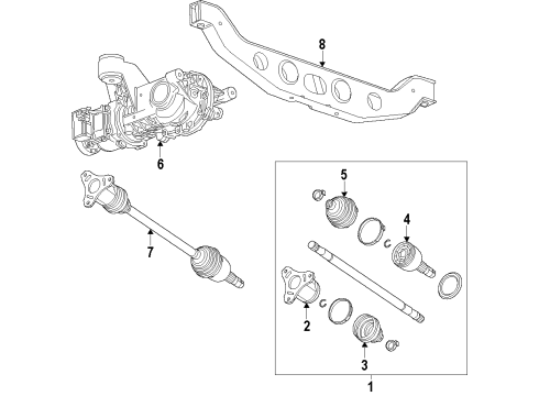 2015 Buick Encore Rear Axle Shafts & Differential Diagram