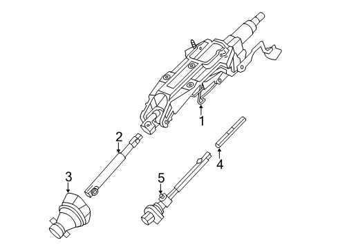 2011 Cadillac CTS Steering Column, Steering Wheel & Trim Diagram 2 - Thumbnail