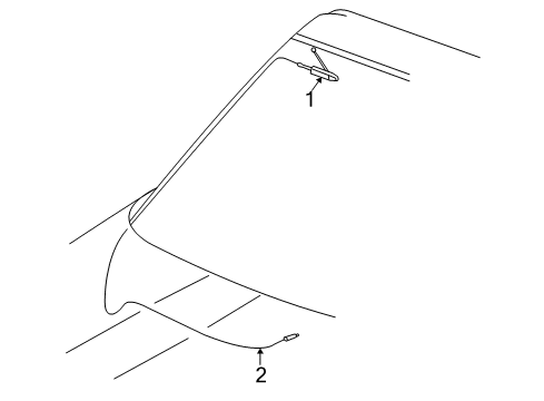 2003 Chevy SSR Cable Assembly, Radio Antenna Diagram for 15126166