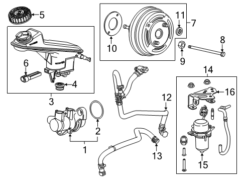 2018 Buick Encore Hose Assembly, Power Brake Booster Vacuum Diagram for 42429121