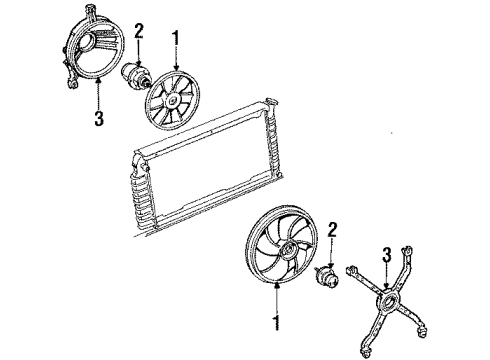 1989 Cadillac Eldorado Cooling System, Radiator, Water Pump, Cooling Fan Diagram 1 - Thumbnail