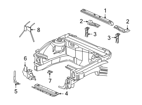 2000 Buick Park Avenue Radiator Support Diagram