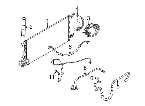 2002 Pontiac Montana A/C Condenser, Compressor & Lines Diagram 2 - Thumbnail