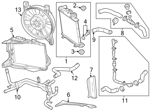 2024 Chevy Corvette HOSE-RAD INL Diagram for 87847471