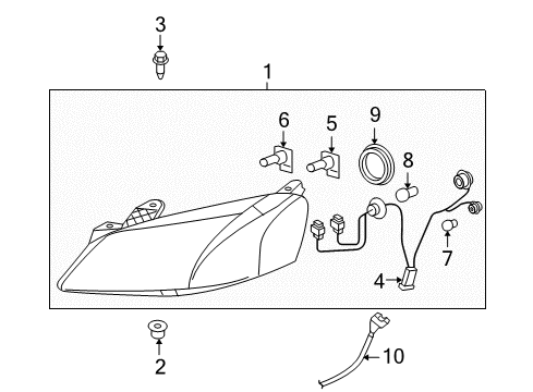 2010 Pontiac G6 Headlamps, Electrical Diagram