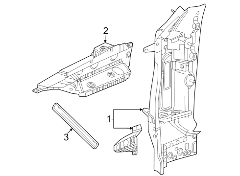 2024 Cadillac LYRIQ Hinge Pillar Diagram