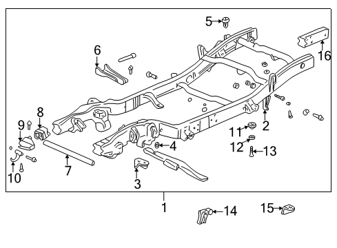 2000 Chevy Tahoe Cushion Asm,Body Bolt Upper Diagram for 15201143