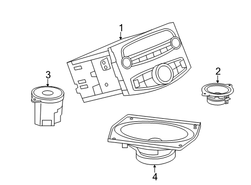 2015 Chevy Spark Radio Assembly, Receiver & Control Eccn=5A992 Diagram for 42357722