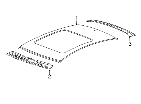 2016 Chevy Impala Roof & Components Diagram 1 - Thumbnail