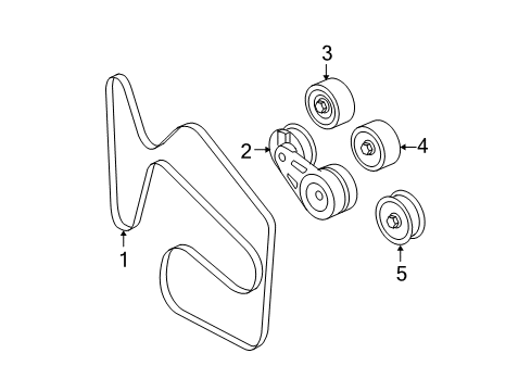 2008 Chevy Malibu Belts & Pulleys, Cooling Diagram 4 - Thumbnail