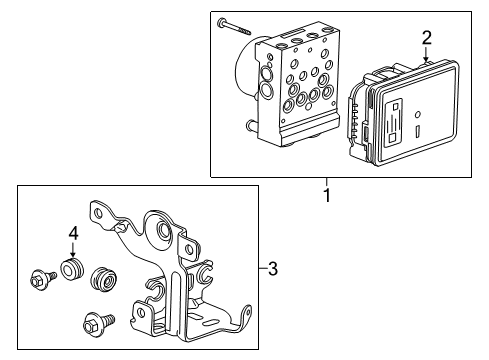 2016 Cadillac Escalade ABS Components Diagram