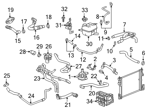 2017 Cadillac CT6 Screw Assembly, Tap Hx Head W/Flat Washer Diagram for 11588337