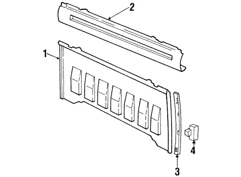 1991 GMC K1500 Panel, Body Rear Outer Diagram for 15646494