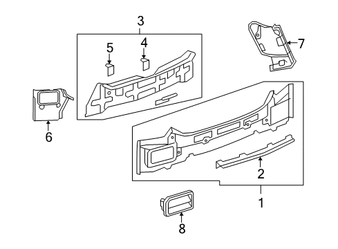 2008 Saturn Vue Rear Body Diagram 1 - Thumbnail