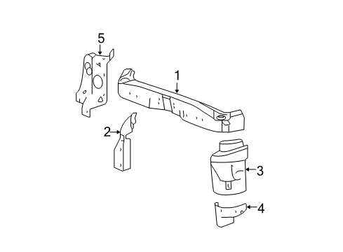 2011 Chevy HHR Radiator Support Diagram