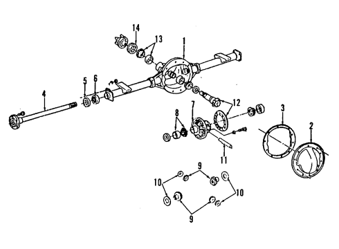 1990 GMC C3500 Rear Axle, Differential, Propeller Shaft Diagram 2 - Thumbnail