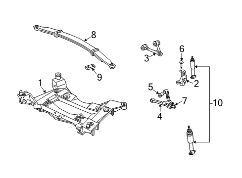 2005 Cadillac XLR Front Suspension, Control Arm, Stabilizer Bar Diagram 1 - Thumbnail