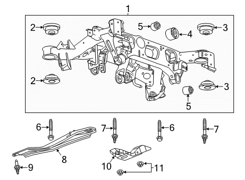 2020 Chevy Camaro Suspension Mounting - Rear Diagram