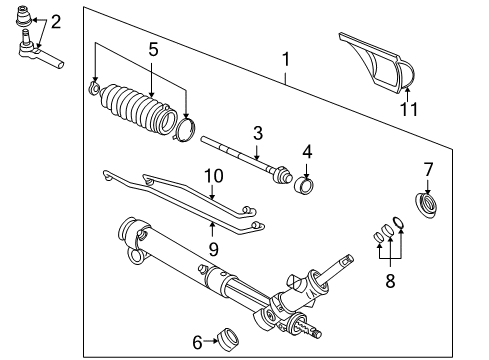 2005 Chevy Uplander P/S Pump & Hoses, Steering Gear & Linkage Diagram