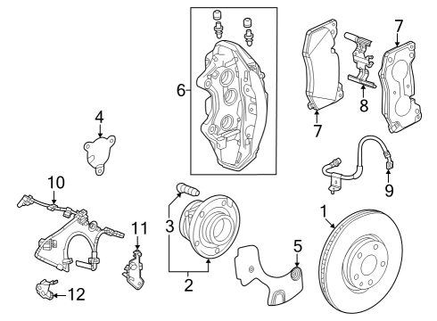 2023 Chevy Corvette PIN KIT-FRT DISC BRK PAD Diagram for 85617046