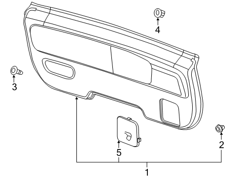 2015 Chevy Spark Panel,Lift Gate Trim Finish Diagram for 95034567