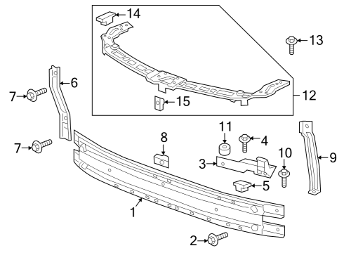 2024 Chevy Blazer Bumper & Components - Front Diagram 3 - Thumbnail