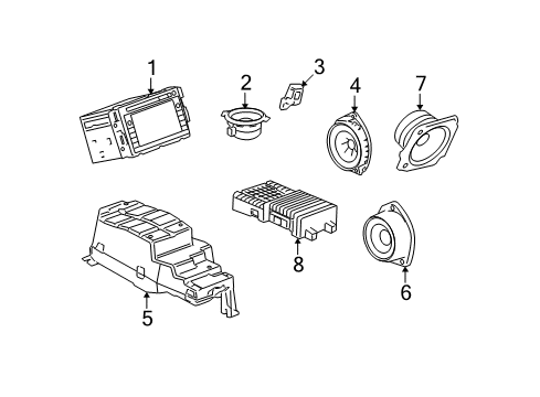 2009 Chevy Suburban 1500 Speaker Assembly, Radio Front Side Door Diagram for 25852237