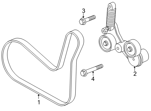 2007 Saturn Vue Belts & Pulleys Diagram