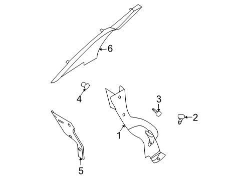 2004 Chevy Aveo Pillar,Center Diagram for 96459311