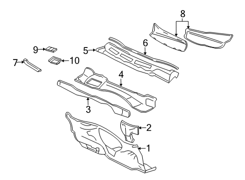 2004 Chevy Impala Cowl Diagram