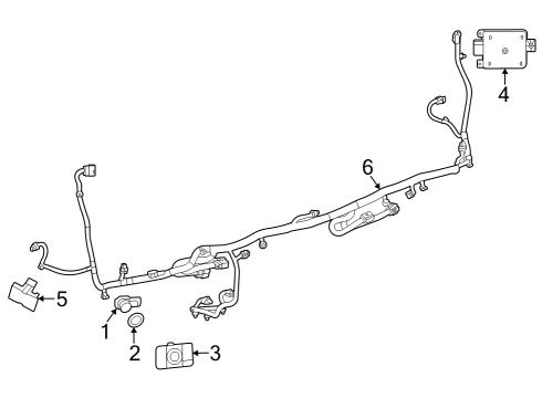 2024 Chevy Trax HARNESS ASM-RR OBJECT ALARM SEN WRG Diagram for 42844587