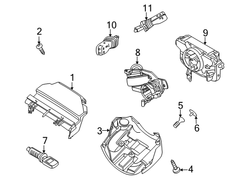 2008 Saturn Astra Switch,Hazard Warning & Accessory Diagram for 94711031