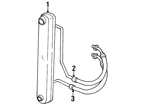 1997 Oldsmobile Achieva Transmission Oil Cooler Upper Hose Assembly Diagram for 22651564