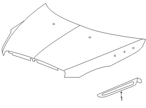 2009 Buick Enclave Exterior Trim - Hood Diagram