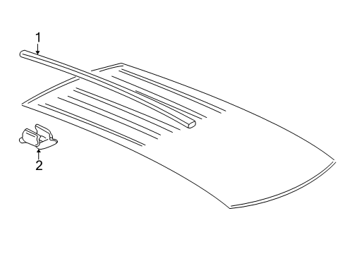 2006 Pontiac Montana Exterior Trim - Roof Diagram