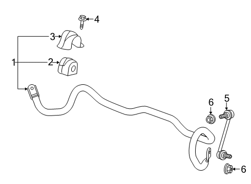 2020 Cadillac XT4 Stabilizer Bar & Components - Front Diagram