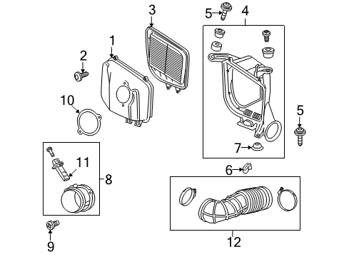 2007 Cadillac SRX Air Intake Diagram 2 - Thumbnail