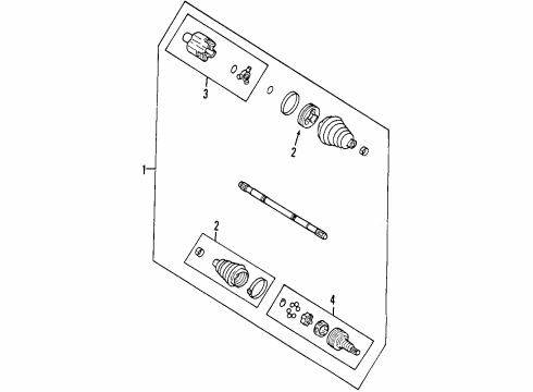 2007 Pontiac G6 Front Wheel Drive Shaft Kit (Rh) Diagram for 15918505