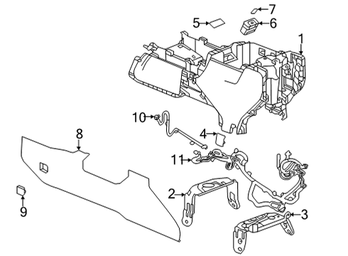 2024 Chevy Silverado 3500 HD Center Console Diagram 3 - Thumbnail