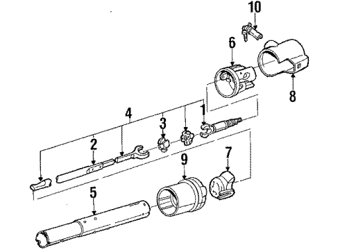 1984 Chevy Cavalier Ignition Lock, Electrical Diagram 1 - Thumbnail