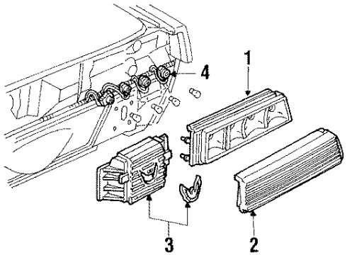 1987 Pontiac Firebird Tail Lamps Diagram 2 - Thumbnail