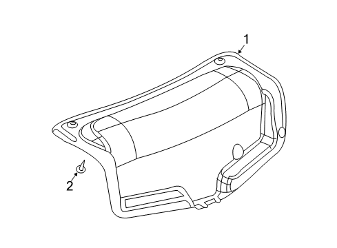 2003 Cadillac CTS Trim,Rear Compartment Lid Inner Panel Diagram for 25751890