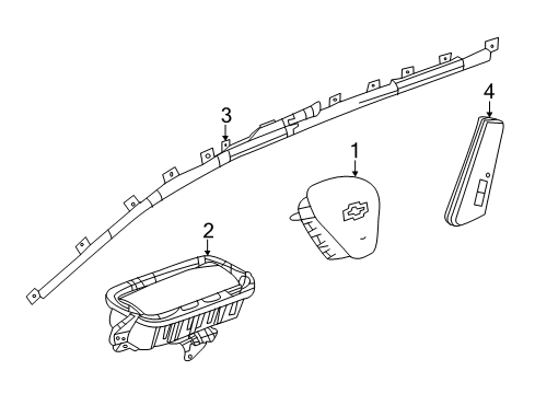 2022 Chevy Traverse Air Bag Components Diagram 1 - Thumbnail