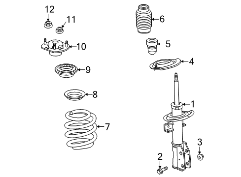 2014 Buick Enclave Struts & Components - Front Diagram