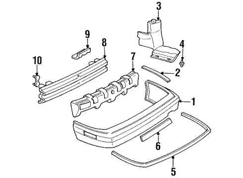 1995 Buick Regal Rear Bumper Diagram 2 - Thumbnail