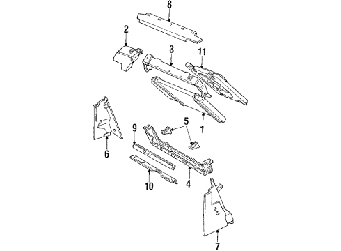 1986 Pontiac Fiero Radiator Outlet Front Hose Diagram for 10024909