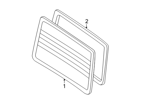 1996 Pontiac Sunfire Back Glass, Reveal Moldings Diagram